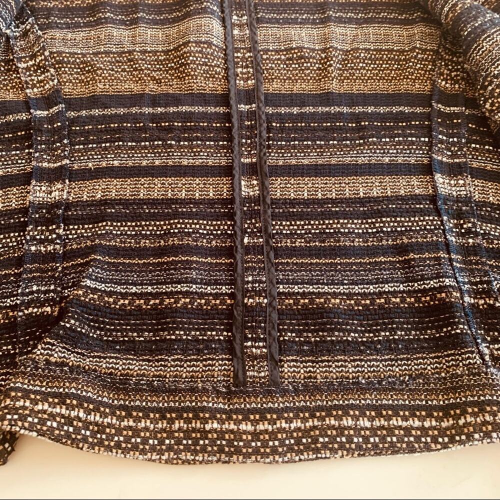 Betty Barclay black brown metallic tweed striped fitted jacket blazer size 10 - Picture 5 of 10